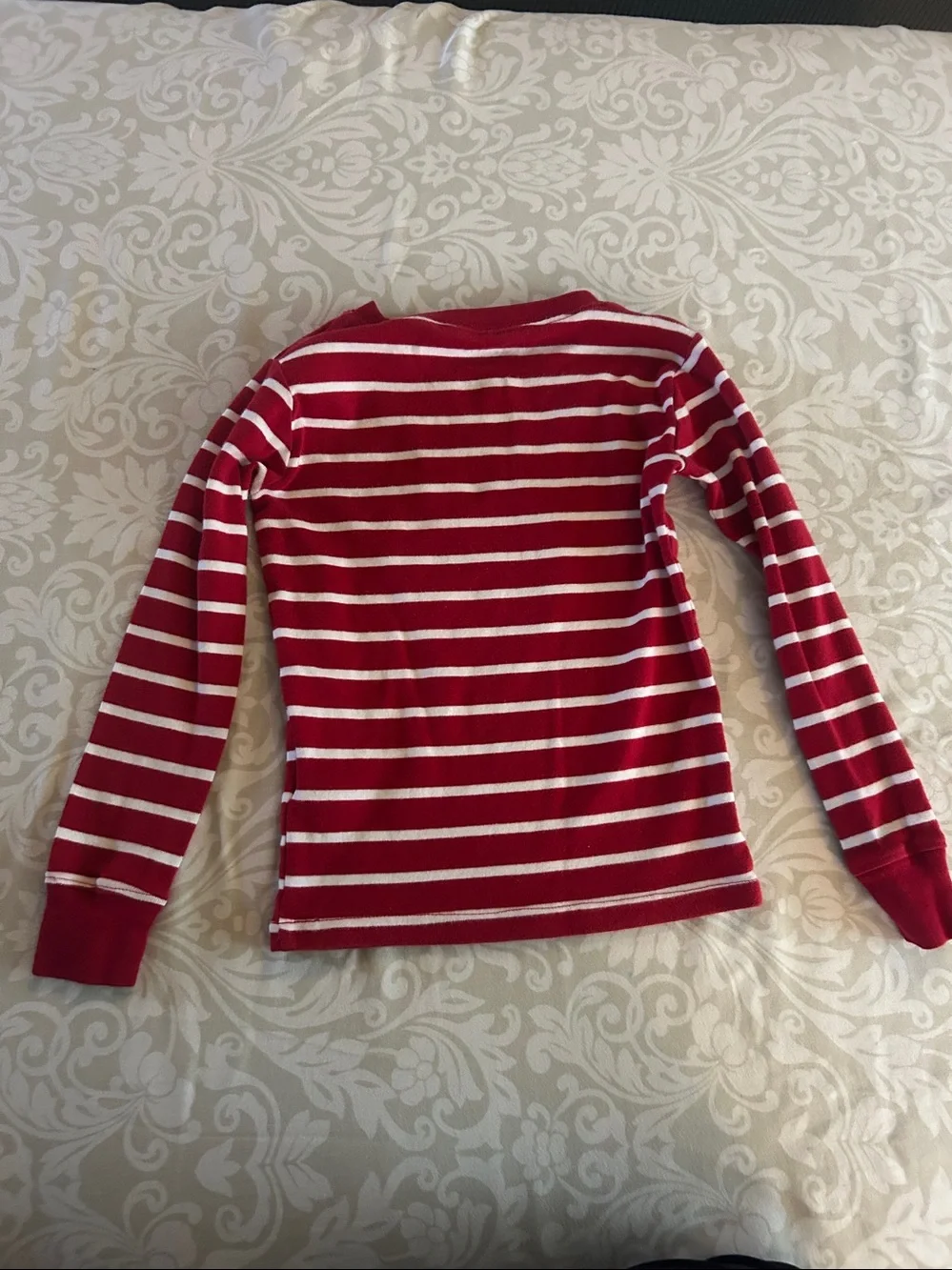 Carter's Red and White Striped Santa Pajama Set